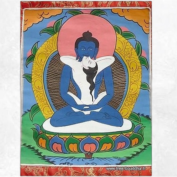Thangka tibétain bouddhiste Samantabhadra - Peint à la main