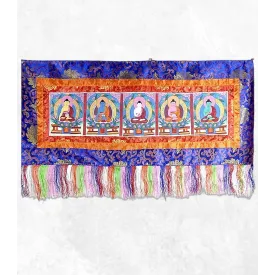 Thangka tibétain Pancha Bouddha – sagesse des cinq directions - Thangkas tibétains