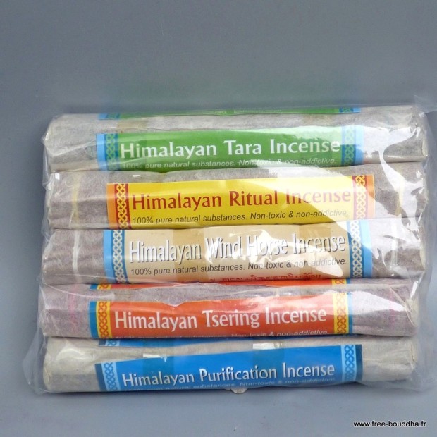 Encens tibétains pour purification et méditation - Lot de 5