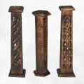 Porte encens tibétain Tour en bois (cône et bâtonnet) - Porte-encens tibétains