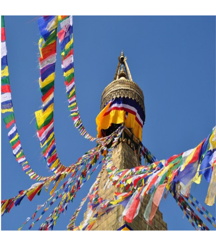 Drapeaux tibétains en coton résistants et souples pour intérieur.