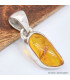 Pendentif argent Ambre de la Baltique asymétrique
