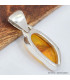 Pendentif argent Ambre de la Baltique asymétrique