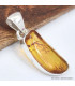 Pendentif en argent 925 avec ambre naturel de la Baltique.