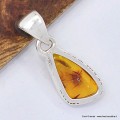 Pendentif Ambre de la Baltique Véritable – Bijou argent poinçonné