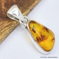Pendentif Ambre de la Baltique Véritable – Bijou argent poinçonné