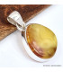Pendentif en ambre naturel et argent 925, certifié.
