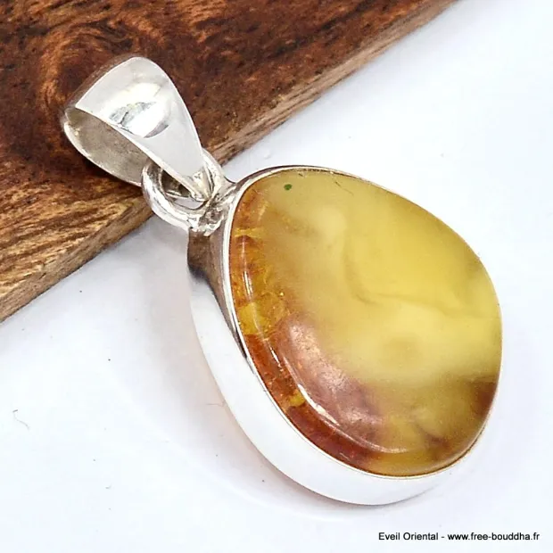 Pendentif Authentique ambre naturel - Pendentifs pierres naturelles