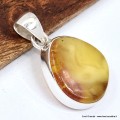 Pendentif Ambre certifié naturel argent 925 poinçonné