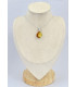 Pendentif en ambre naturel et argent 925, certifié.