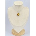 Pendentif Ambre certifié naturel argent 925 poinçonné