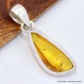 Pendentif Ambre Authentique – Argent 925 certifié