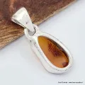 Bijou pendentif argent Ambre naturel - Pendentifs pierres naturelles