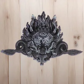 Grand masque Mahakala Bhairav 25 cm - Sculpture, tableau, masque mural bouddhiste