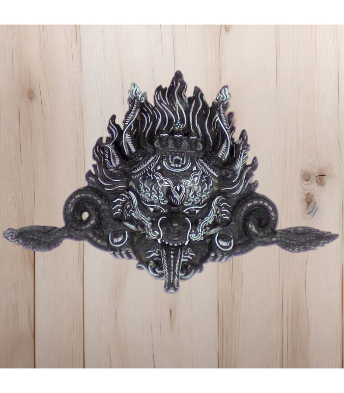 Statue Masque Mahakala, un Gardien Mystique aux Pouvoirs Protecteurs