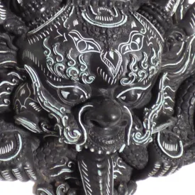 Grand masque Mahakala Bhairav 25 cm - Sculpture, tableau, masque mural bouddhiste