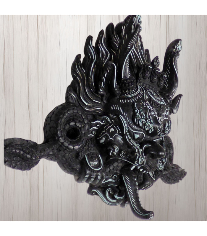 Statue Masque Mahakala, un Gardien Mystique aux Pouvoirs Protecteurs