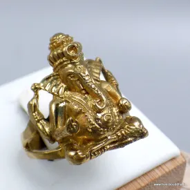 Bague tibétaine Ganesh en métal plusieurs tailles - Objets Ganesh