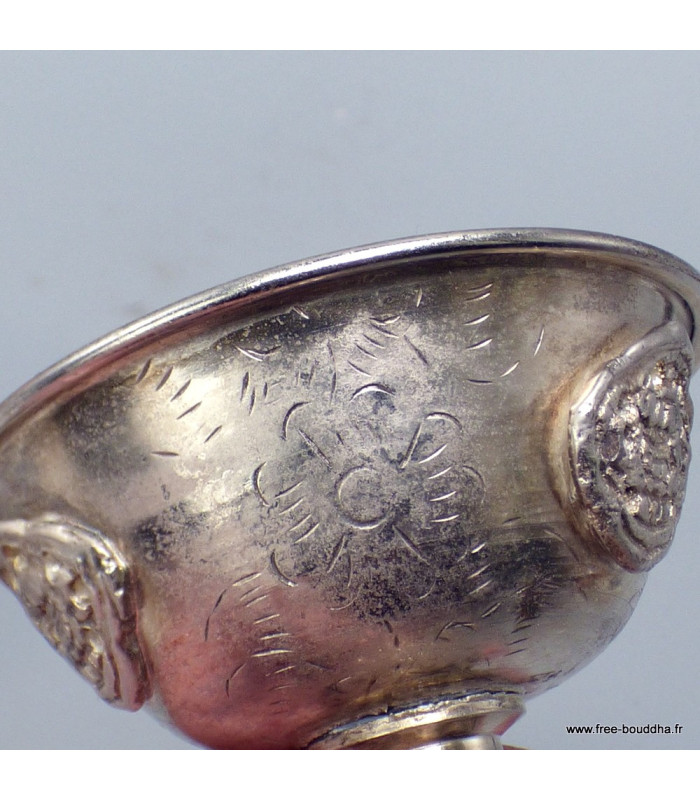 Lampe à beurre plaqué argent 10 cm (défaut) 