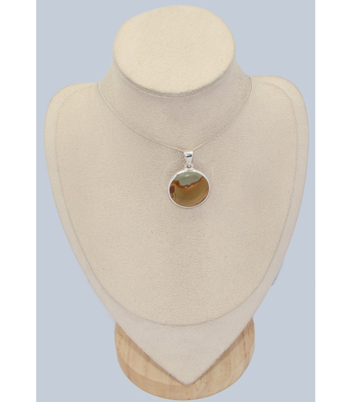 Pendentif rond Jaspe American Picture
