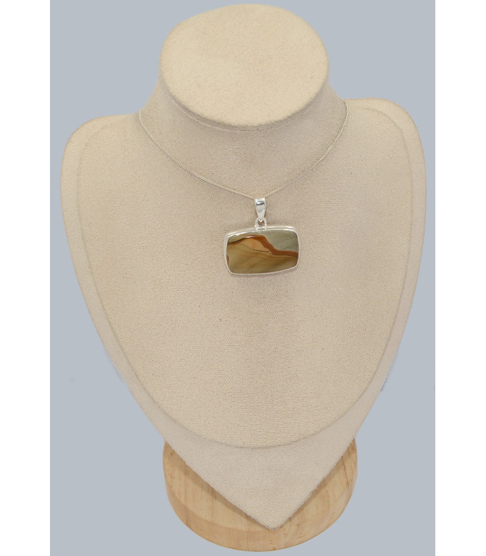 Pendentif Jaspe American Picture rectangulaire