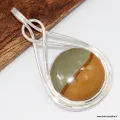 Pendentif Jaspe American Picture moderne - Pendentifs pierres naturelles