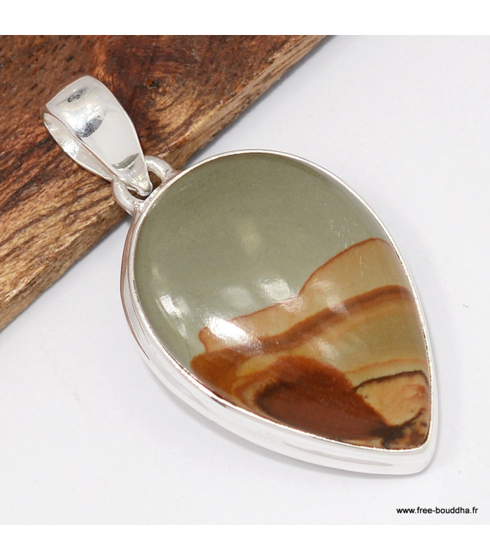 Pendentif Jaspe American Picture goutte