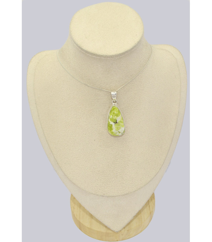 Pendentif Lezardite Serpentine forme libre