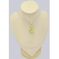 Pendentif Lezardite Serpentine forme libre - Bijoux en Lézardite Serpentine