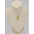 Pendentif Lezardite Serpentine asymétrique - Bijoux en Lézardite Serpentine