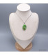 Pendentif Turquoise verte cuivrée ovale