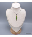 Pendentif turquoise verte cuivrée marquise authentique argent 925