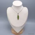 Pendentif marquise Turquoise verte cuivrée - Bijoux en Turquoise