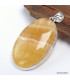 Gros Pendentif Agate Jaune à bandes oval