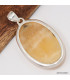 Agate Jaune – Pendentif ovale en argent 925 avec certificat