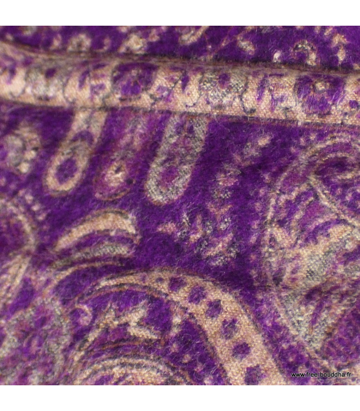 Châle népalais chaud et polyvalent, motifs cachemire.