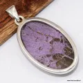 Gros pendentif argent Stichtite - Pendentifs pierres naturelles