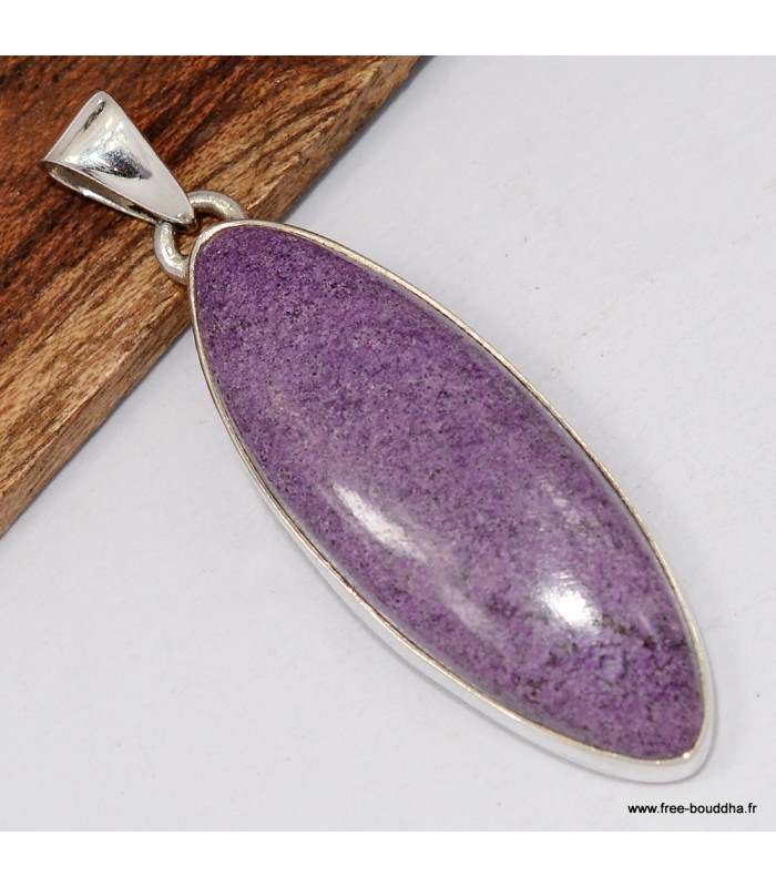 Pendentif marquise argent Stichtite