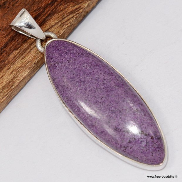 Pendentif Stichtite véritable de Tasmanie Argent 925 certifié