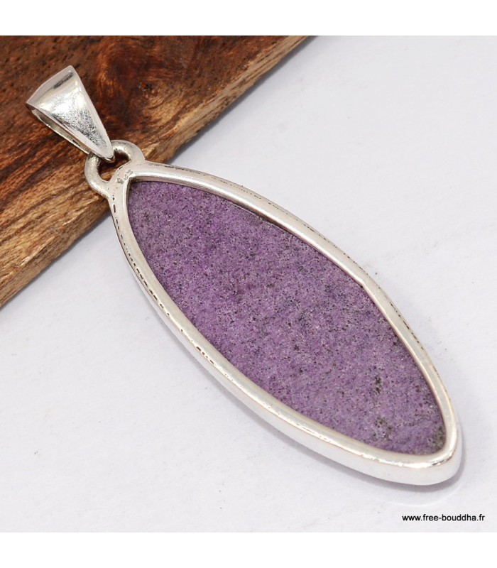 Pendentif marquise argent Stichtite