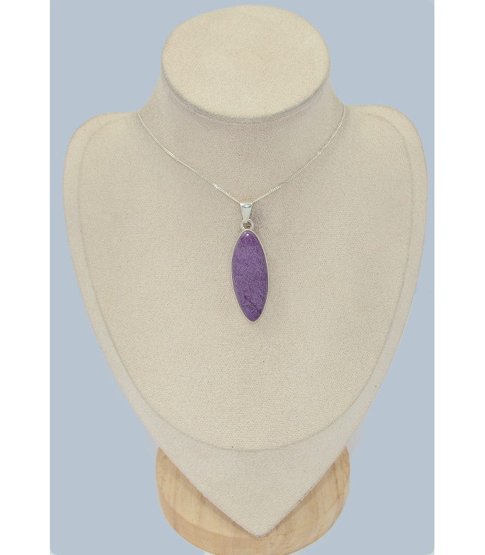 Pendentif marquise argent Stichtite