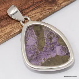 Pendentif asymétrique en Stichtite - Pendentifs pierres naturelles