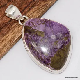 Pendentif asymétrique en Stichtite - Pendentifs pierres naturelles