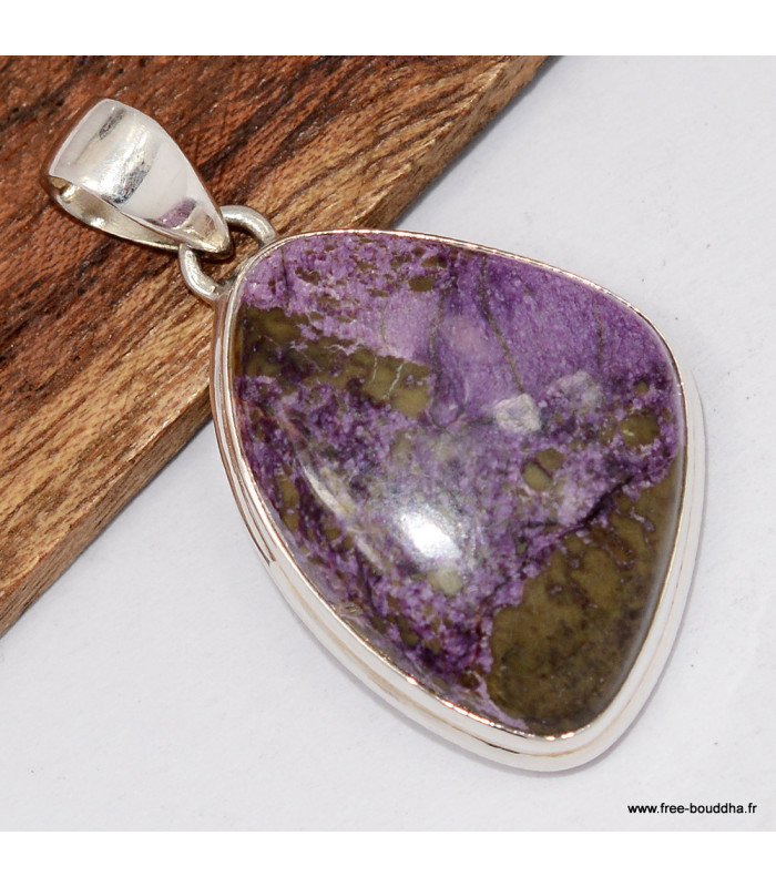 Pendentif asymétrique en Stichtite