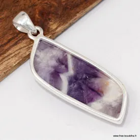 Pendentif Améthyste à bandes forme libre - Pendentifs pierres naturelles