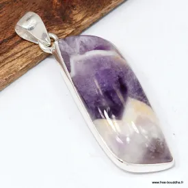 Pendentif Améthyste à bandes forme libre - Pendentifs pierres naturelles