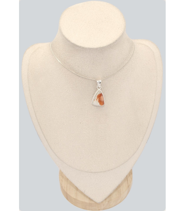 Pendentif Opale de feu sur roche-mère pierre naturelle véritable