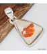 Pendentif argent Opale de feu triangulaire