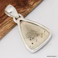 Pendentif argent Opale de feu triangulaire - Pendentifs pierres naturelles