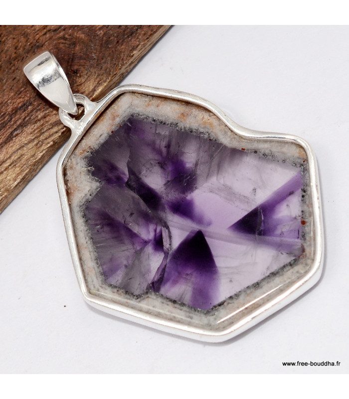 Gros pendentif Auralite 23 en argent 925 – Certifié authentique